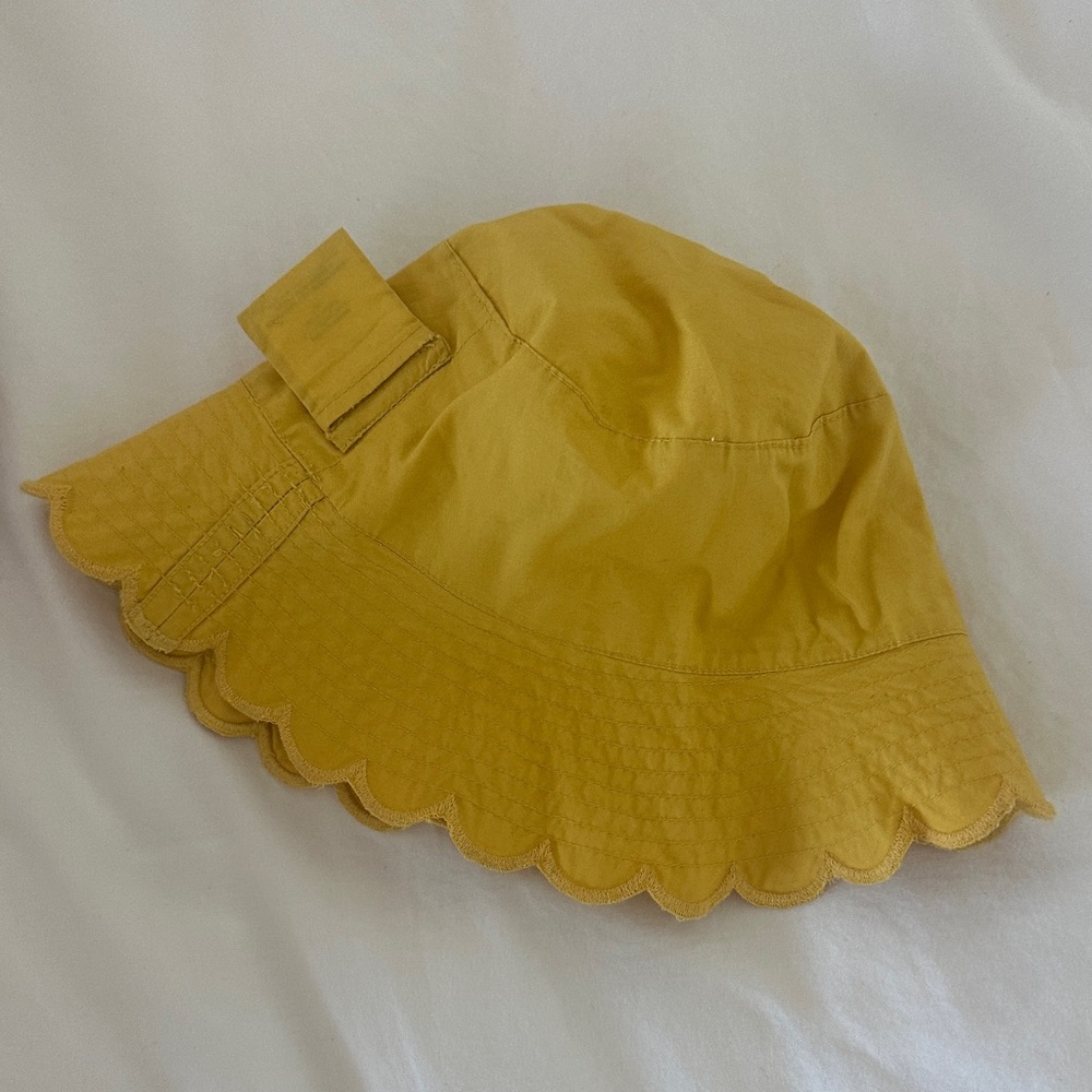 Yellow Scalloped Bucket Hat